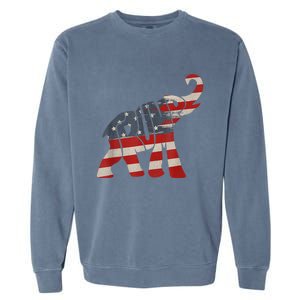 President Trump 2024 Republican Elephant Trump Supporter Garment-Dyed Sweatshirt