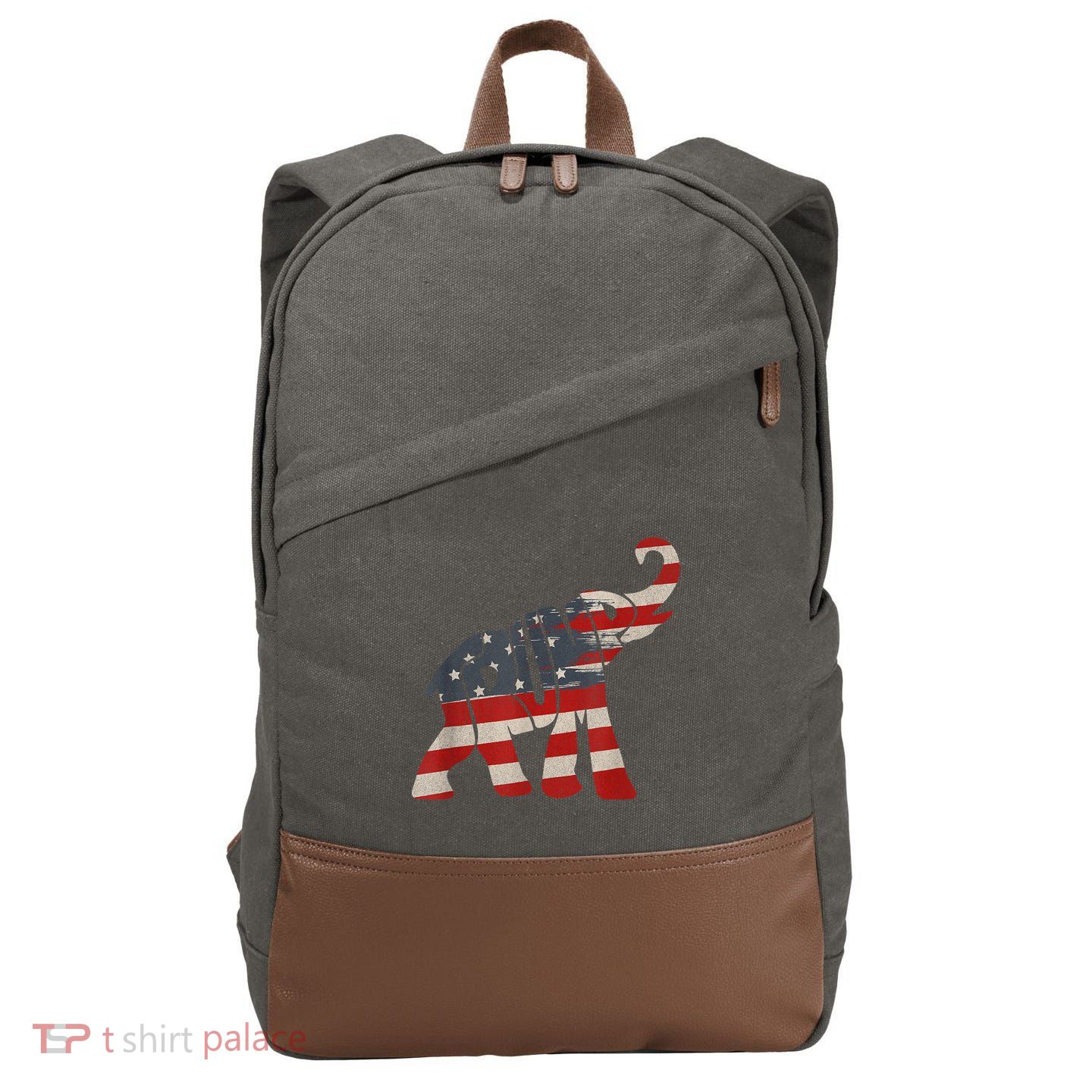 President Trump 2024 Republican Elephant Trump Supporter Cotton Canvas Backpack