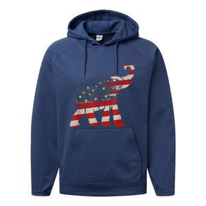 President Trump 2024 Republican Elephant Trump Supporter Performance Fleece Hoodie