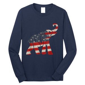 President Trump 2024 Republican Elephant Trump Supporter Long Sleeve Shirt