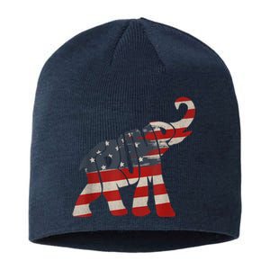 President Trump 2024 Republican Elephant Trump Supporter Sustainable Beanie