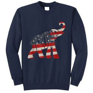 President Trump 2024 Republican Elephant Trump Supporter Tall Sweatshirt