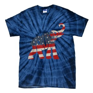 President Trump 2024 Republican Elephant Trump Supporter Tie-Dye T-Shirt