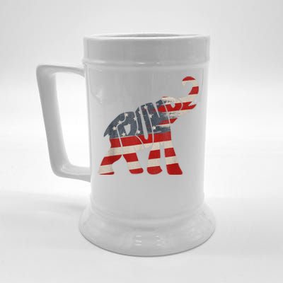 President Trump 2024 Republican Elephant Trump Supporter Beer Stein