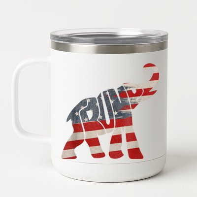 President Trump 2024 Republican Elephant Trump Supporter 12 oz Stainless Steel Tumbler Cup