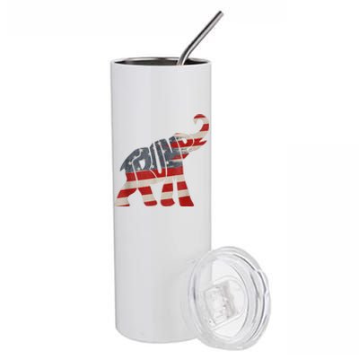 President Trump 2024 Republican Elephant Trump Supporter Stainless Steel Tumbler