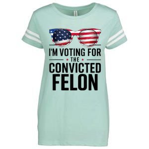 Pro Trump 2024 IM Voting For The Convicted Felon Enza Ladies Jersey Football T-Shirt