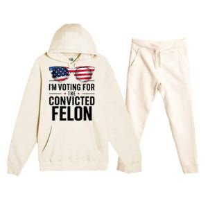 Pro Trump 2024 IM Voting For The Convicted Felon Premium Hooded Sweatsuit Set