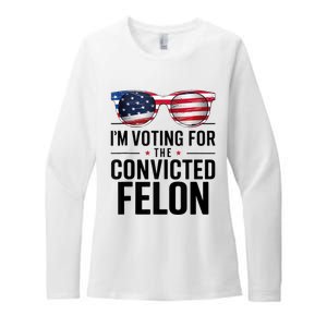 Pro Trump 2024 IM Voting For The Convicted Felon Womens CVC Long Sleeve Shirt