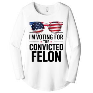 Pro Trump 2024 IM Voting For The Convicted Felon Women's Perfect Tri Tunic Long Sleeve Shirt