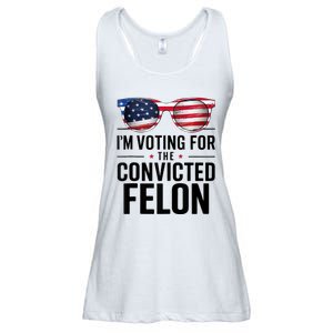 Pro Trump 2024 IM Voting For The Convicted Felon Ladies Essential Flowy Tank