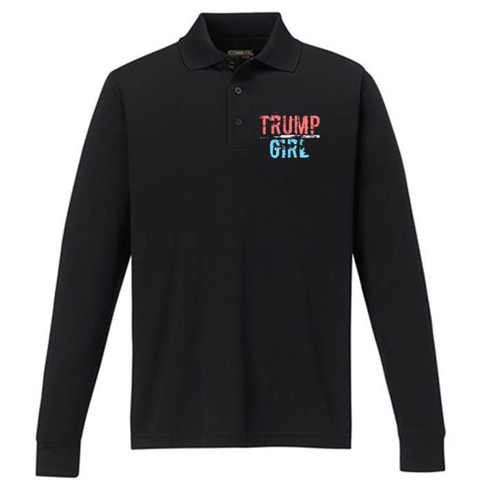 Pro Trump 2024 Election Women For Trump Performance Long Sleeve Polo