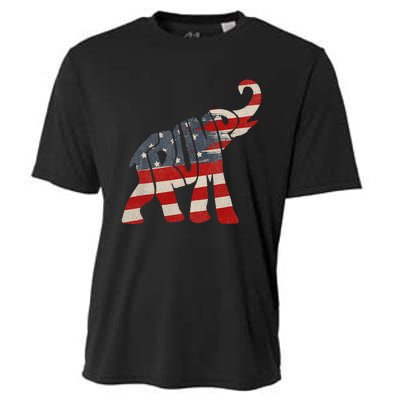 President Trump 2024 Republican Elephant Trump Supporter Cooling Performance Crew T-Shirt