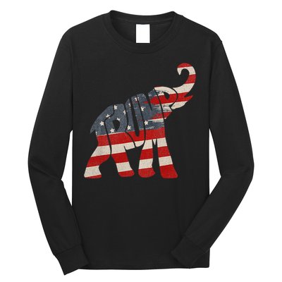 President Trump 2024 Republican Elephant Trump Supporter Long Sleeve Shirt