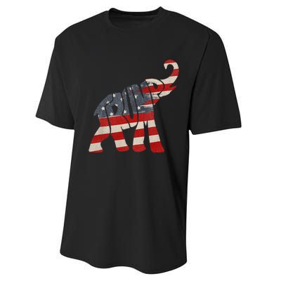 President Trump 2024 Republican Elephant Trump Supporter Performance Sprint T-Shirt