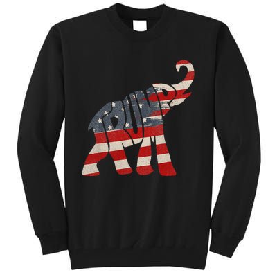 President Trump 2024 Republican Elephant Trump Supporter Tall Sweatshirt