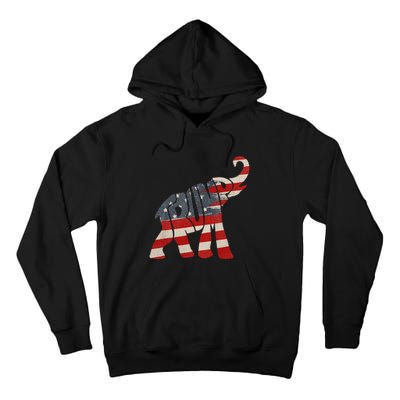 President Trump 2024 Republican Elephant Trump Supporter Tall Hoodie