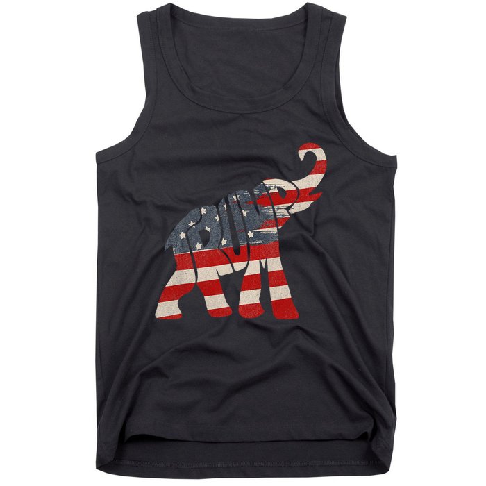 President Trump 2024 Republican Elephant Trump Supporter Tank Top