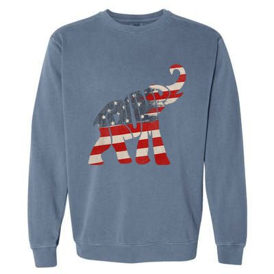 President Trump 2024 Republican Elephant Trump Supporter Garment-Dyed Sweatshirt