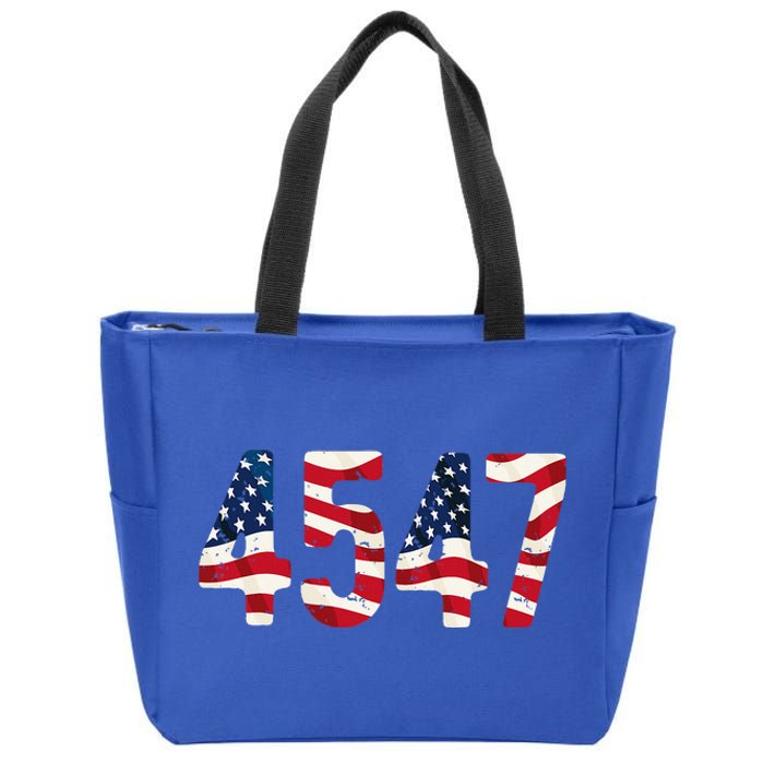 President Trump 2024 Vintage 45 47 Usa Zip Tote Bag