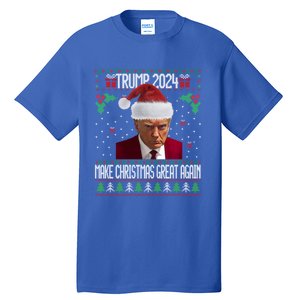 President Trump 2024 Mugshot Make Christmas Great Again Gift Tall T-Shirt