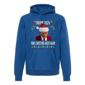 President Trump 2024 Mugshot Make Christmas Great Again Gift Premium Hoodie