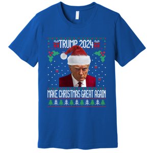 President Trump 2024 Mugshot Make Christmas Great Again Gift Premium T-Shirt