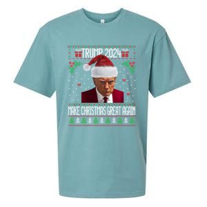 President Trump 2024 Mugshot Make Christmas Great Again Gift Sueded Cloud Jersey T-Shirt