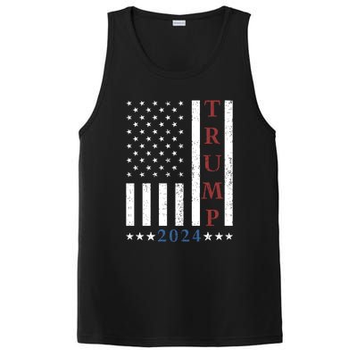 Pro Trump 2024 American Flag PosiCharge Competitor Tank