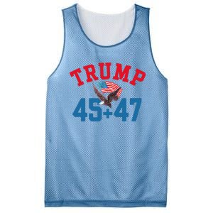 Patriotic Trump 45 And 47 Victory Winner Won Patriotic Flag Mesh Reversible Basketball Jersey Tank