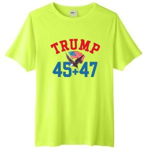 Patriotic Trump 45 And 47 Victory Winner Won Patriotic Flag Tall Fusion ChromaSoft Performance T-Shirt