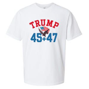 Patriotic Trump 45 And 47 Victory Winner Won Patriotic Flag Sueded Cloud Jersey T-Shirt