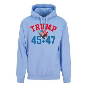 Patriotic Trump 45 And 47 Victory Winner Won Patriotic Flag Unisex Surf Hoodie