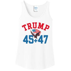 Patriotic Trump 45 And 47 Victory Winner Won Patriotic Flag Ladies Essential Tank