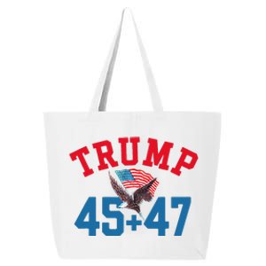 Patriotic Trump 45 And 47 Victory Winner Won Patriotic Flag 25L Jumbo Tote