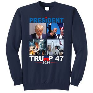 President Trump 47 2024 Tall Sweatshirt