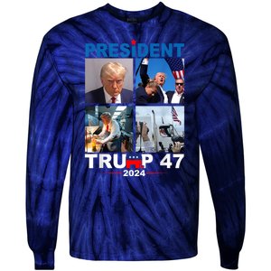 President Trump 47 2024 Tie-Dye Long Sleeve Shirt