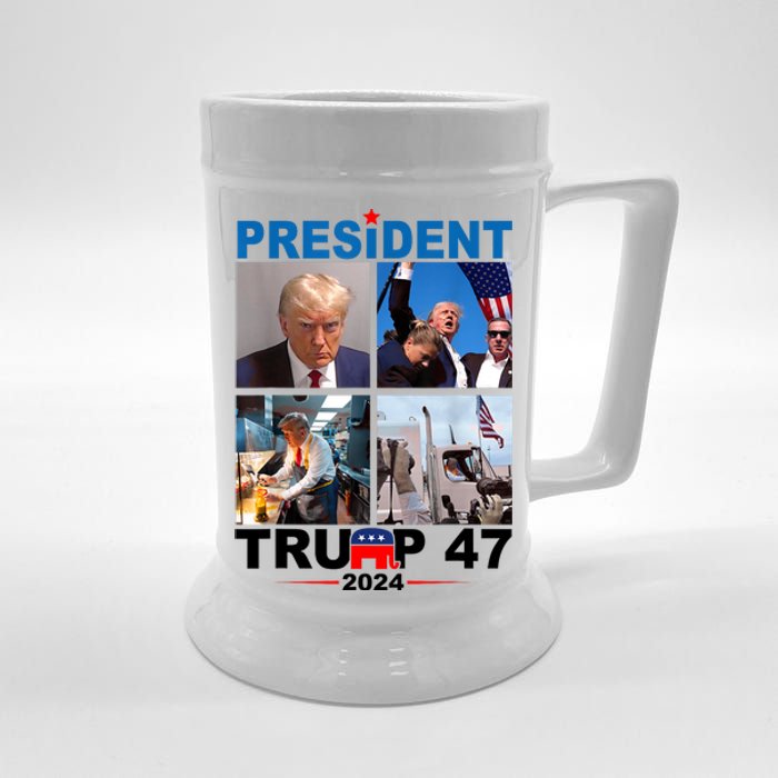 President Trump 47 2024 Beer Stein