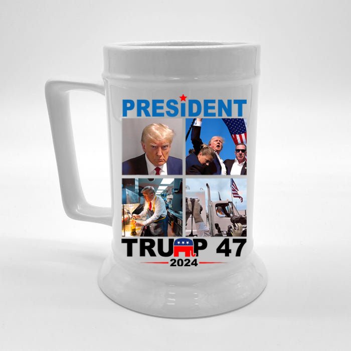 President Trump 47 2024 Beer Stein