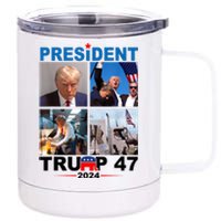 President Trump 47 2024 12 oz Stainless Steel Tumbler Cup