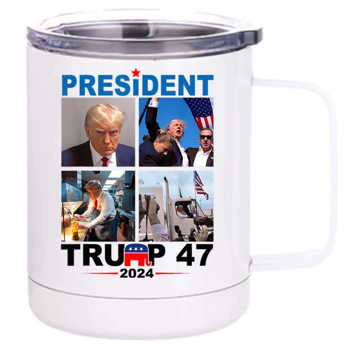 President Trump 47 2024 12 oz Stainless Steel Tumbler Cup