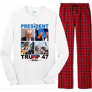 President Trump 47 2024 Long Sleeve Pajama Set