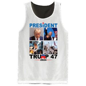 President Trump 47 2024 Mesh Reversible Basketball Jersey Tank