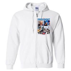 President Trump 47 2024 Full Zip Hoodie