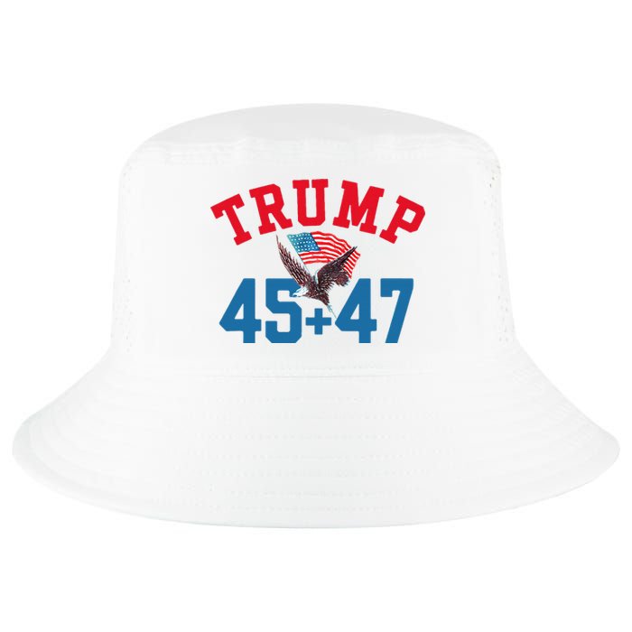 Patriotic Trump 45 And 47 Victory Winner Won Patriotic Flag Cool Comfort Performance Bucket Hat