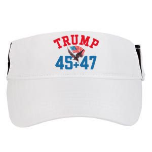 Patriotic Trump 45 And 47 Victory Winner Won Patriotic Flag Adult Drive Performance Visor