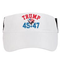 Patriotic Trump 45 And 47 Victory Winner Won Patriotic Flag Adult Drive Performance Visor