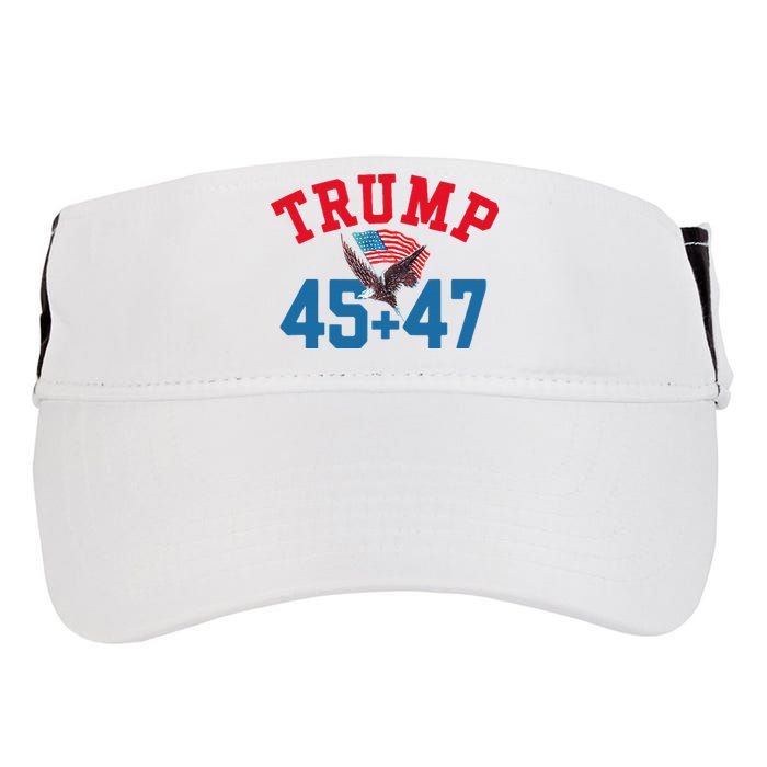 Patriotic Trump 45 And 47 Victory Winner Won Patriotic Flag Adult Drive Performance Visor