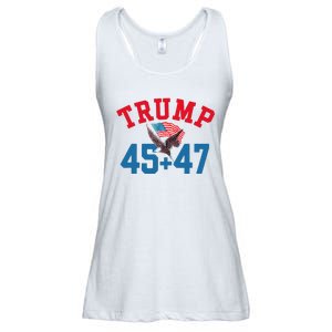 Patriotic Trump 45 And 47 Victory Winner Won Patriotic Flag Ladies Essential Flowy Tank