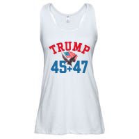 Patriotic Trump 45 And 47 Victory Winner Won Patriotic Flag Ladies Essential Flowy Tank